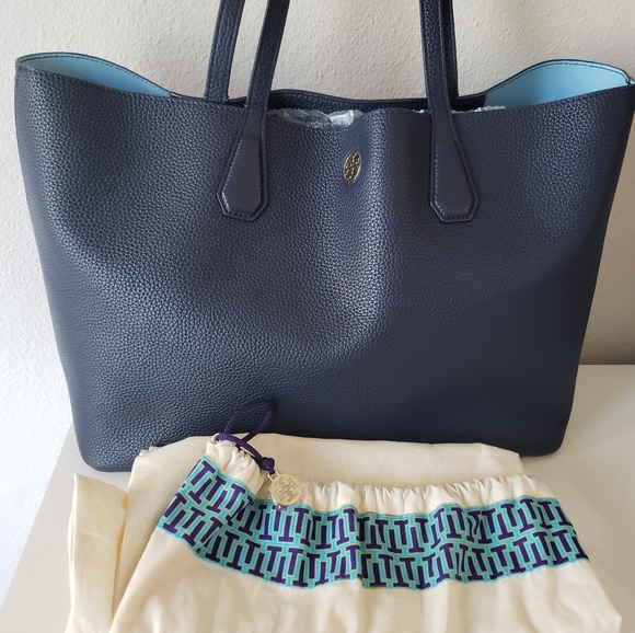 ❗SOLD❗💋Tory Burch Navy Leather Perry Tote - Picture 12 of 14
